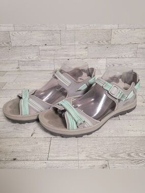 Women’s Keen Terradora II Gray Blue Trail Hiking Sport Sandals Size 7.5